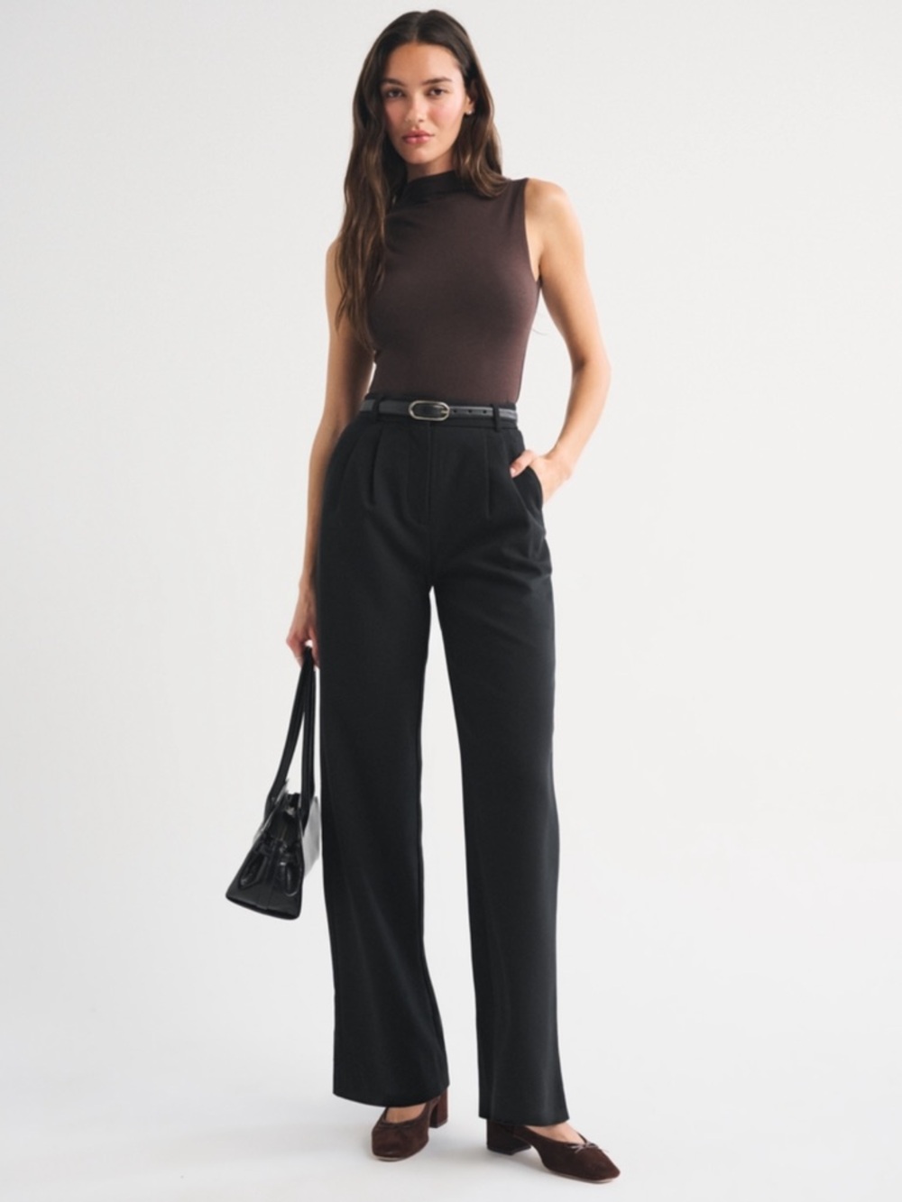 Abercrombie & Fitch Sloane Tailored Wide Leg pant LONG